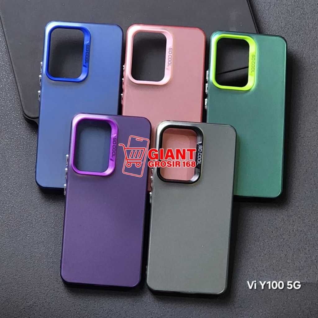 Vivo Y100 5G Silikon Case Imd Polycarbon Hard PC Case Hologram Vivo Y100 5G