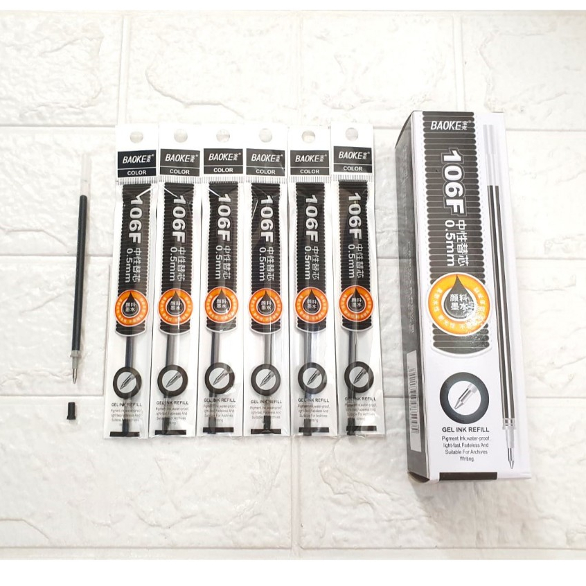 

Refill Gel Pen / Isi Pulpen Gel 106-F BAOKE