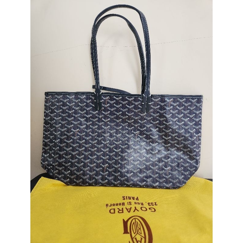 Goyard st louis tote bag in navy blue tas tote branded kulas