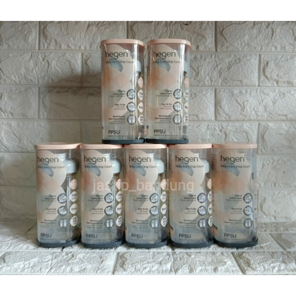 Hegen Straw Cup PPSU / Hegen Straw Grey 330ml / Botol Minum Hegen Straw Grey 330ml / Hegen PPSU Stra