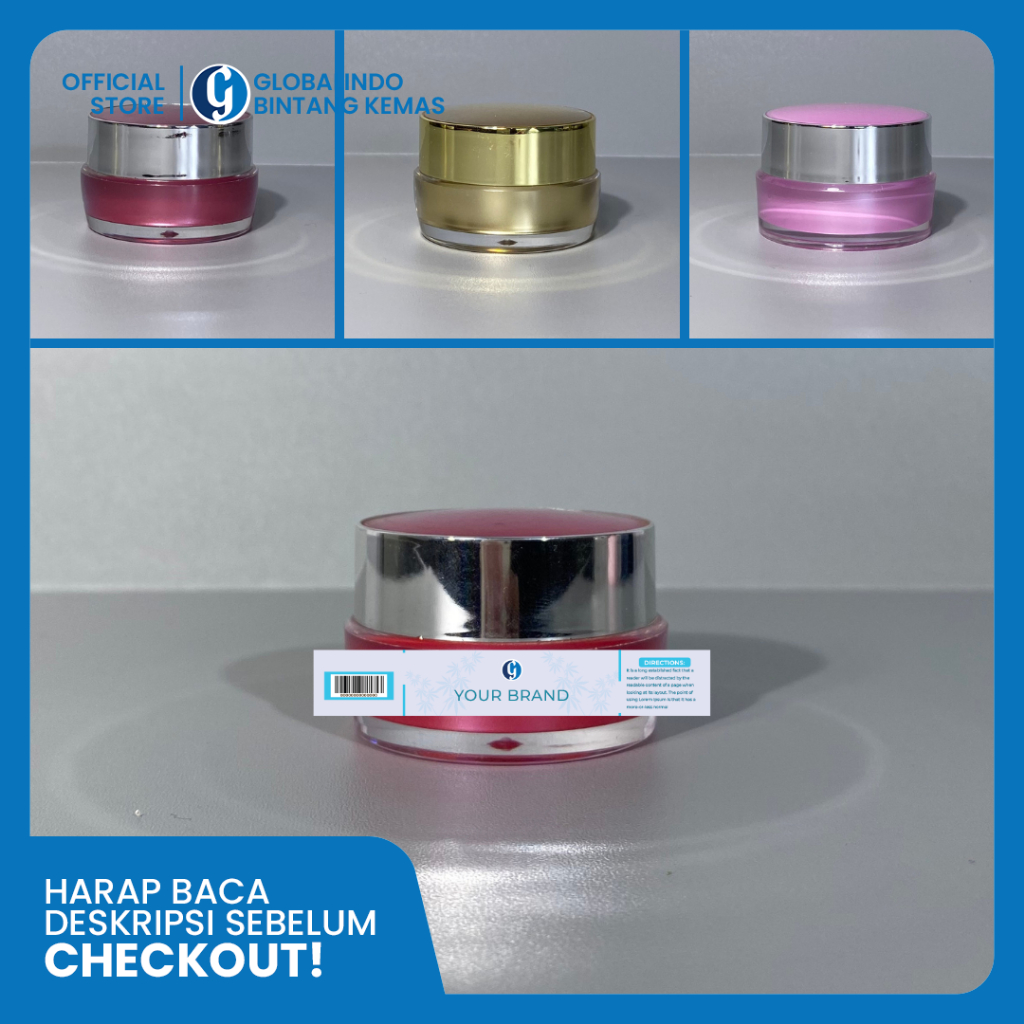 

Stiker Label Skincare Pot Cream | Cetak Label Stiker Skincare | Pot Plastik Jar Light
