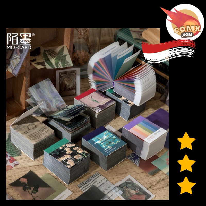 

COMX Kartu Kertas Kraft Mini 4 Desain 366 Halaman Gaya Vintage Untuk Scrapbooking/Jurnal