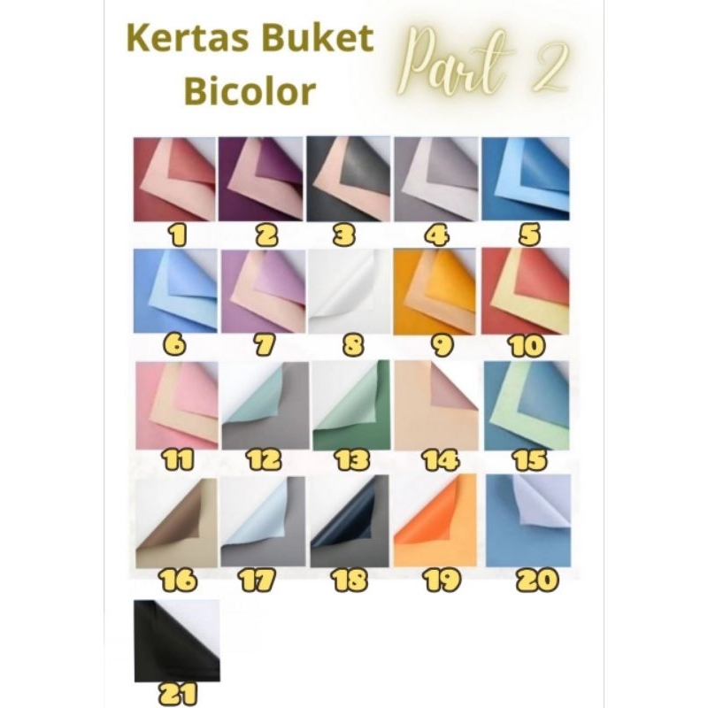 

Kertas Cellophane 2 Warna Flower Wrapping Paper Bicolor Free Packing