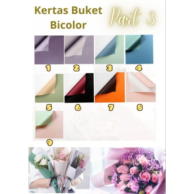 

5 Lembar Cellophane 2 Warna Part 3 Free Packing Korean Wrapping Flower Flower Wrapping Cellophane Bi Colour Doff Kertas Buket Flower Wrapping BiColour Cellophane Waterproof Kertas Buket Bunga