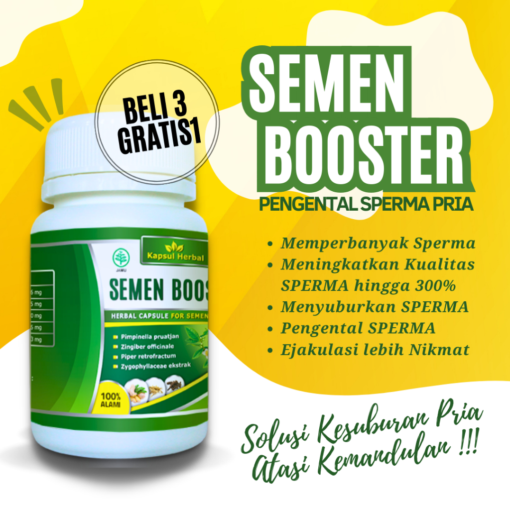 TERLARIS - SEMEN BOOSTER OBAT HERBAL PENAMBAH DAN PENYUBUR 100 % ASLI ORIGINAL BOSTER