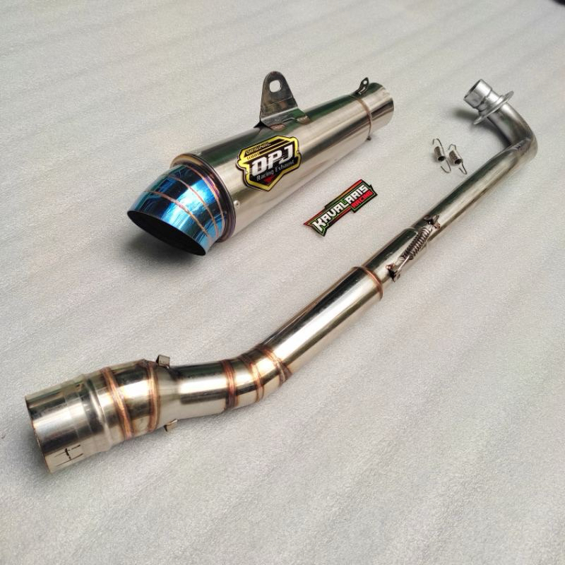 knalpot racing dpj ujung blue pnp motor bebek jupiter vega supra revo smesh dll