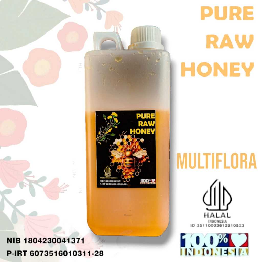 

Madu Murni Nektar Multiflora Original 1 Kg - Madu Asli 100% Pure Natural Raw Honey