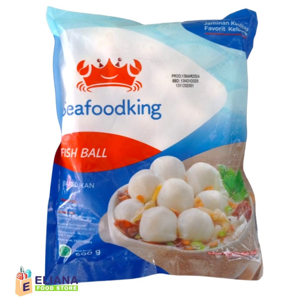 

Seafoodking White Fish Ball 500 GR / Seafoodking Bakso Ikan / Seafood King Bakso Ikan
