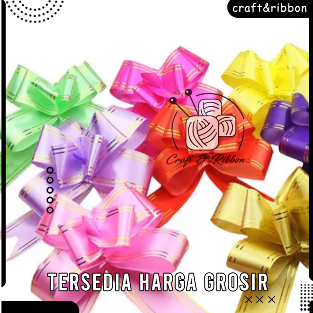 

PITA TARIK SERUT LIST EMAS / PITA KADO (50205)