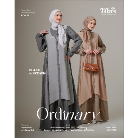 Nibras GAMIS RON 031 Bahan Supernova mix Baby Doll Busui Gamis ramadhan ordinary Nibras Gamis Exclus