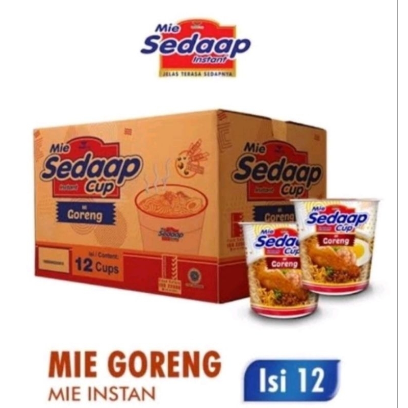 

1 Dus/12 Pcs Sedaap Cup Mie Goreng Instan Kemasan 85 Gram NYAstore