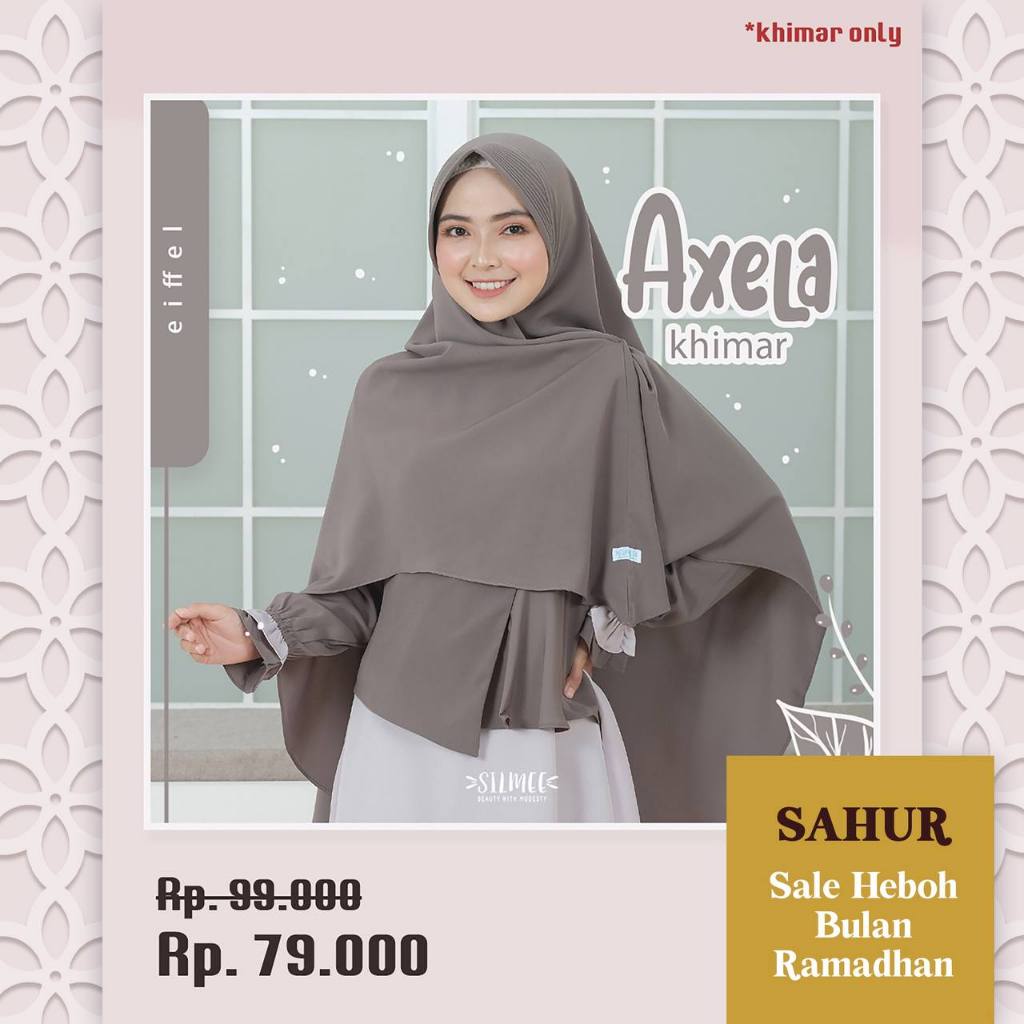 AXELA KHIMAR BY SILMEE INDONESIA, HANYA KHIMAR BUKAN GAMIS SET