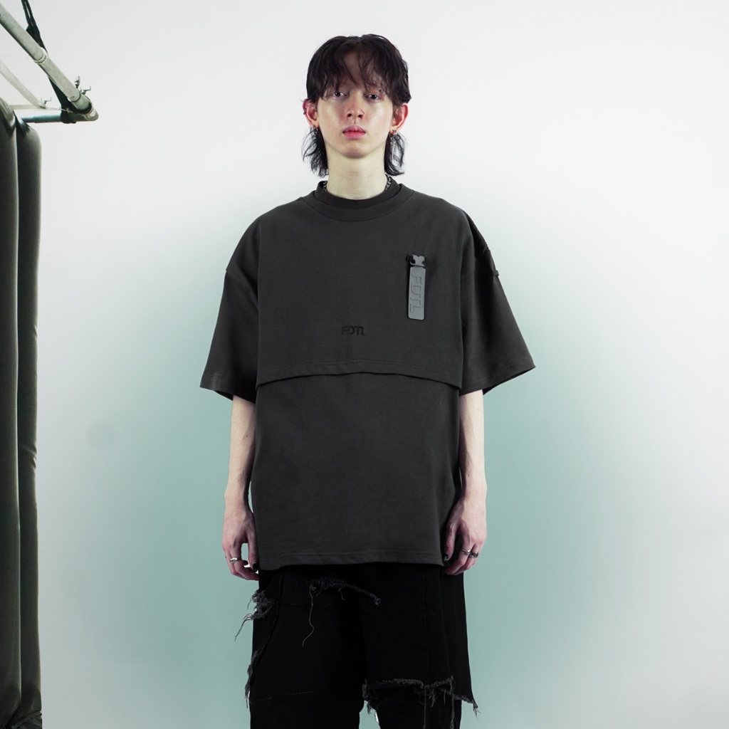 TAGGED - FDTL Phantom Tee Camo Grey Oversized T-Shirt