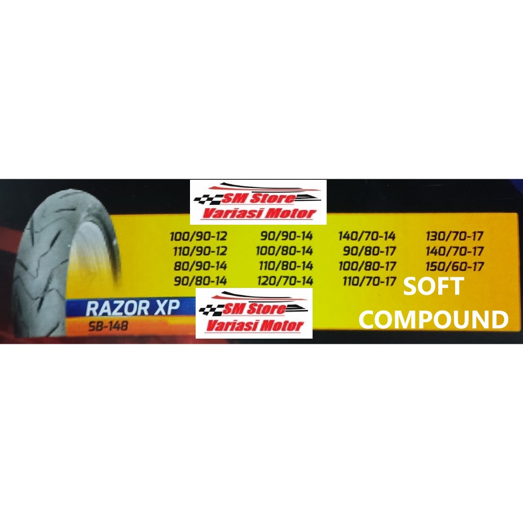 COD Ban Luar Soft Compound  Motor Swallow SB-148 Razor XP 80/90 90/80 90/90 100/80 110/80 120/70 140/70 110/90 100/90 150/60 Ring 14 Ring 17 ring 12 Tubeless Soft Compound
