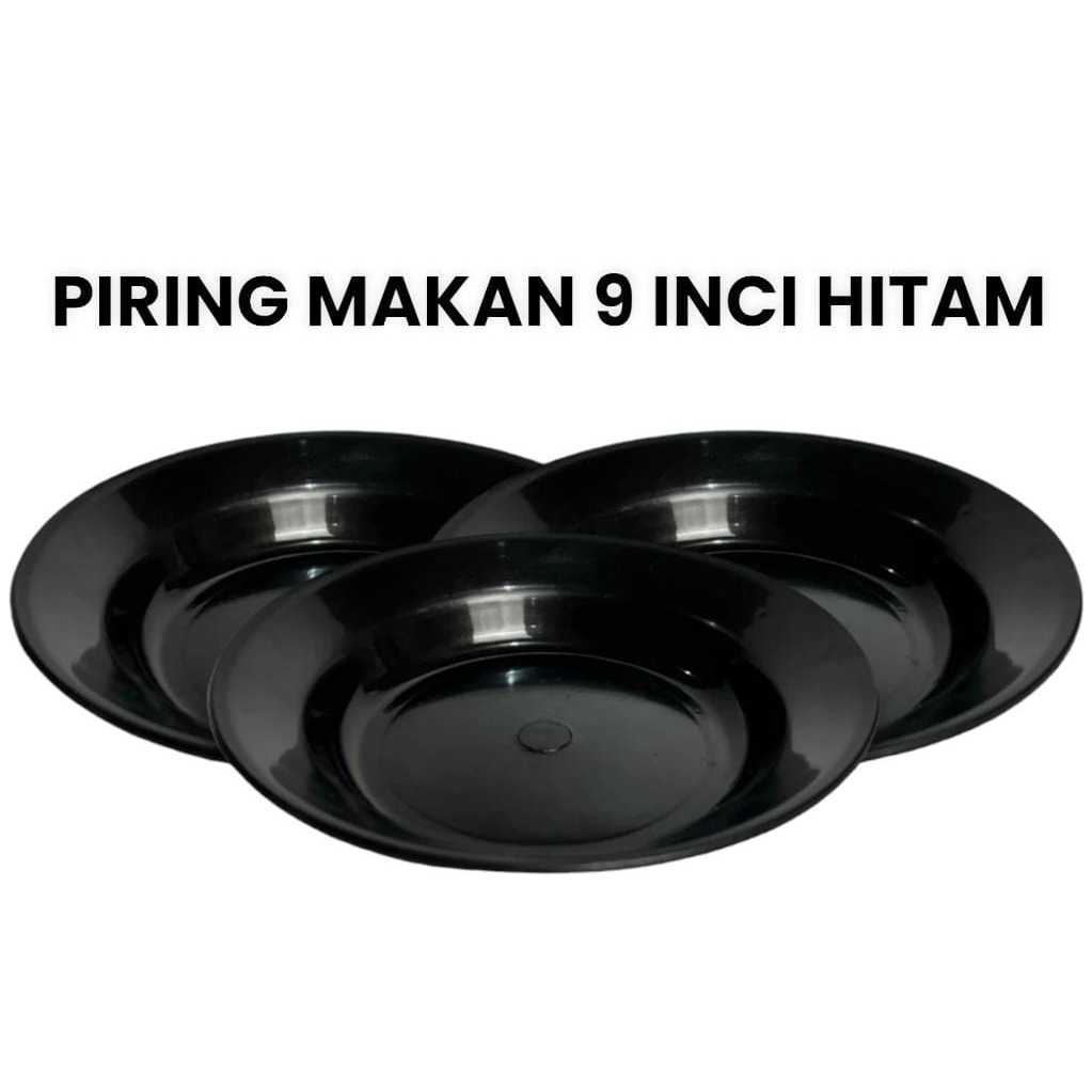 PIRING MAKAN PLASTIK WARNA HITAM