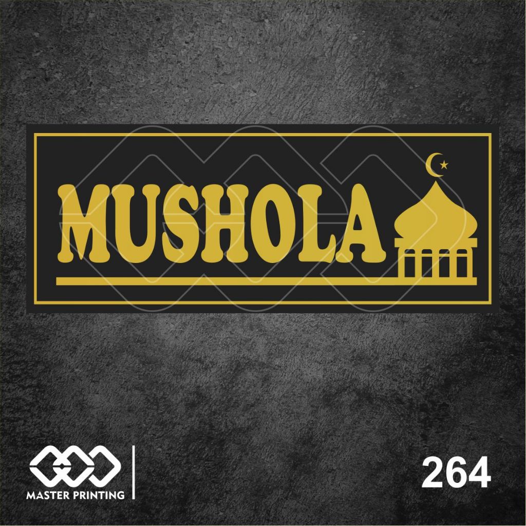 

264 - Stiker Mushola, Stiker Label Mushala, Sticker Vinyl, Premium, Tahan Air, Termurah, Bisa Custom