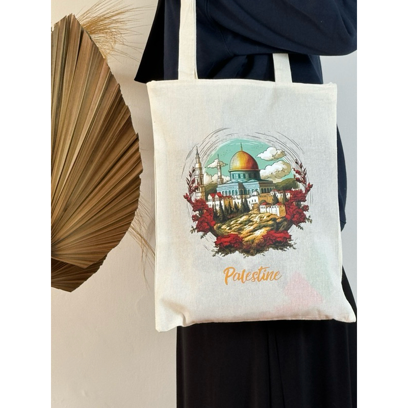 Produk Terbaru Tote Bag Tas Estetik dan Tematik dukung Palestina eksklusif