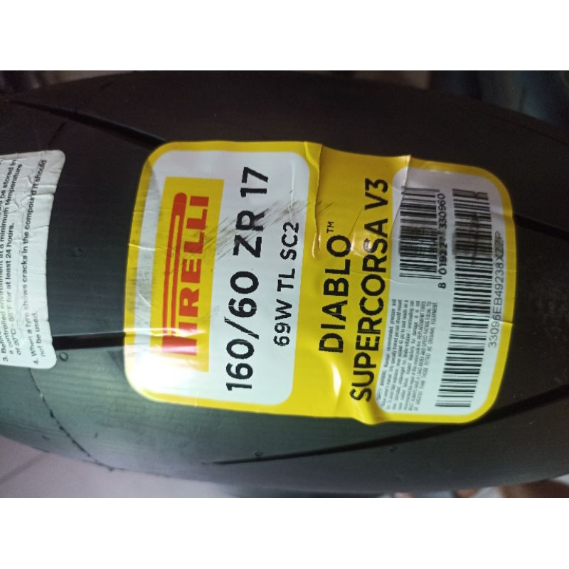 BAN DIABLO SUPERCORSA V3 - 160/60 R 17 ZX25R R25 NINJA 250 CBR250RR