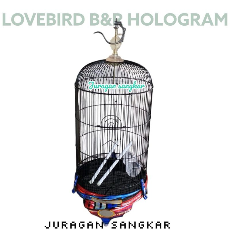 SANGKAR KANDANG LOVEBIRD BnR DECAL HOLOGRAM