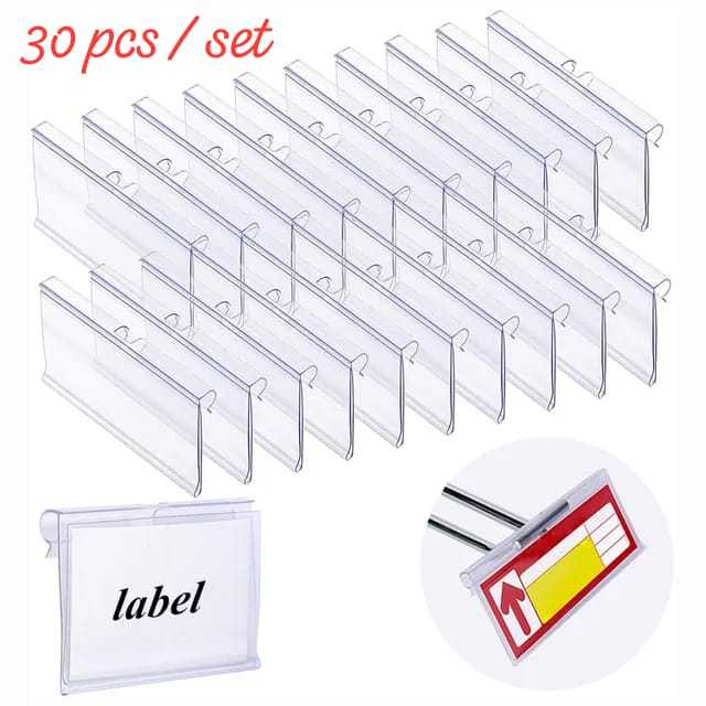 

30pcs Label Harga / Price Tag Holder / Label Harga Gantung Rak Display