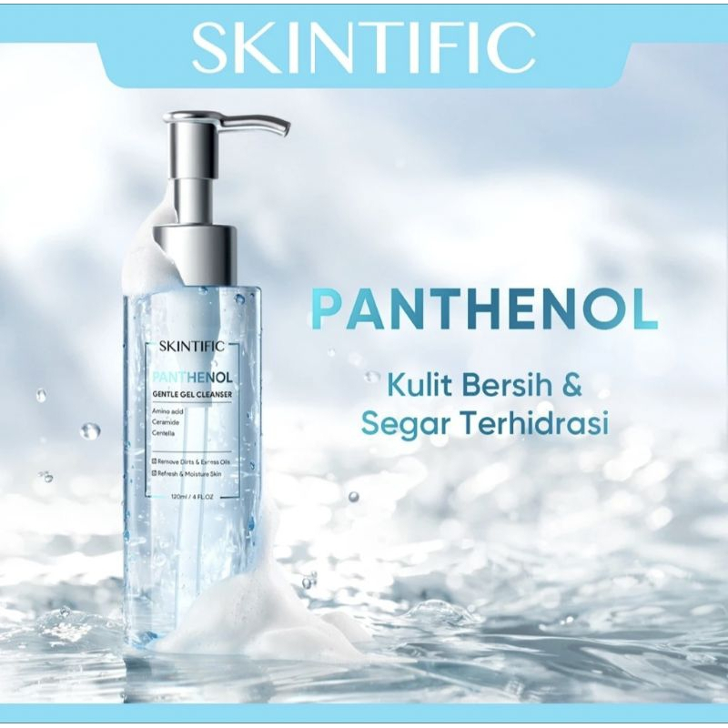Skintific Panthenol Gel Facial Wash 120ml / facial wash anti acne / facial foam acne / sabun jerawat