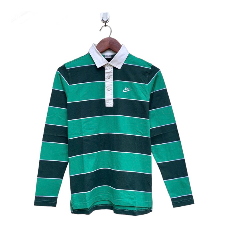 RUGBY SHIRT STRIPE NIKE VINTAGE SWOOSH BORDIR