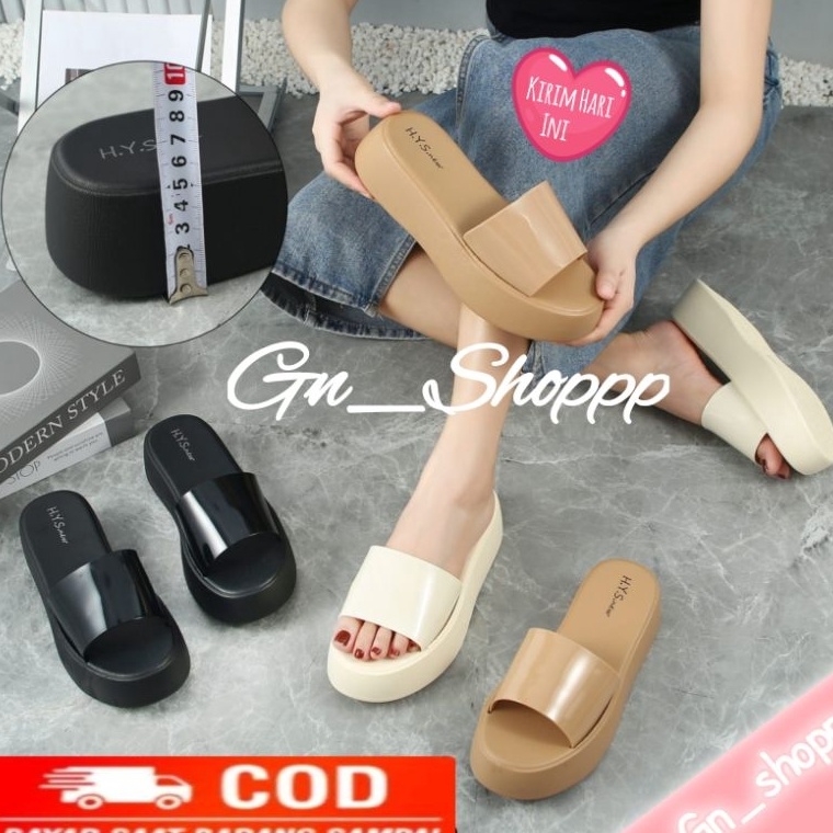 Serbuuuu Sandal Wanita WEDGES GLOSY BOHO Terbaru HYS 1758 BOHO