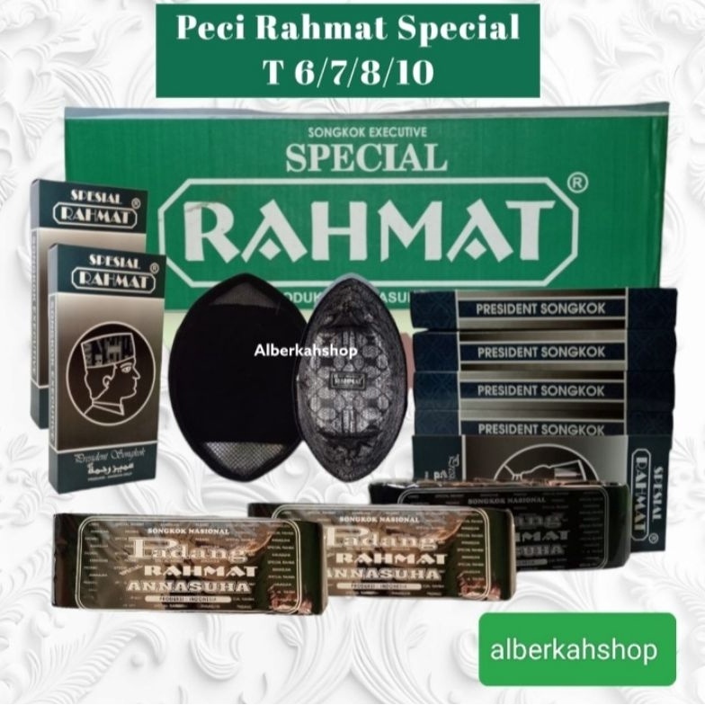 ART K13I peci rahmat spesial ac tinggi 7891 kopiah hitam polos ac songkok nasional