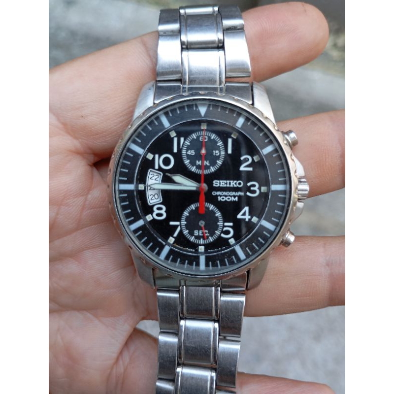 jam tangan seiko 7t94 military second bekas original