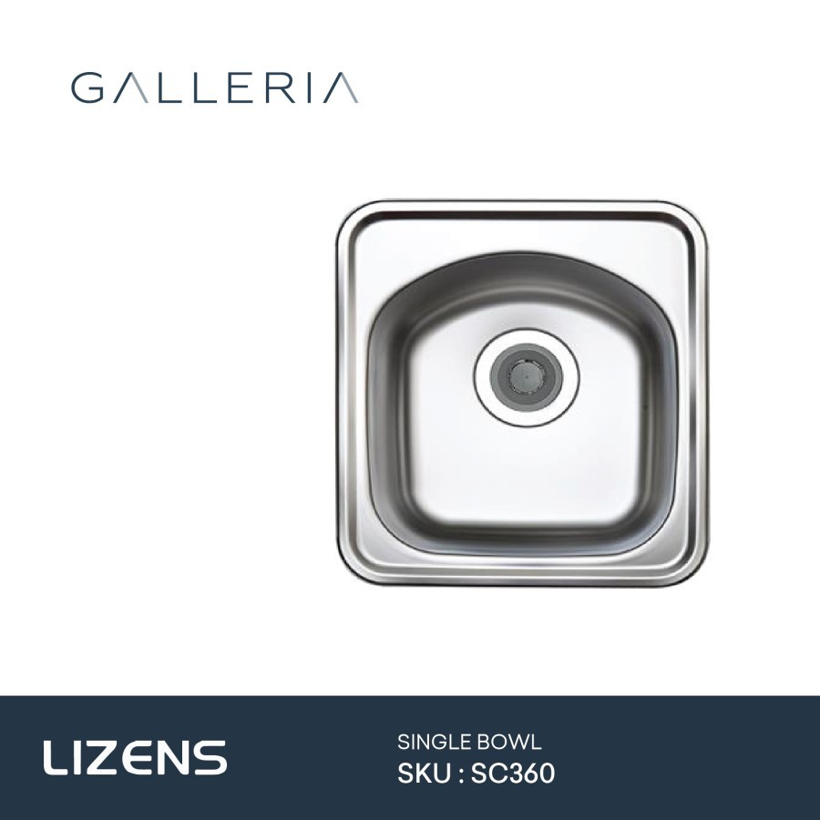 Lizens Single Bowl Kitchen Sink SC360/ Bak Cuci Piring