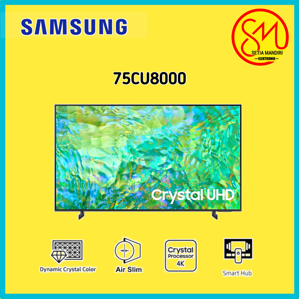 SAMSUNG 75CU8000 Smart LED TV 75 inch Crystal UHD 4K HDR UA75CU8000