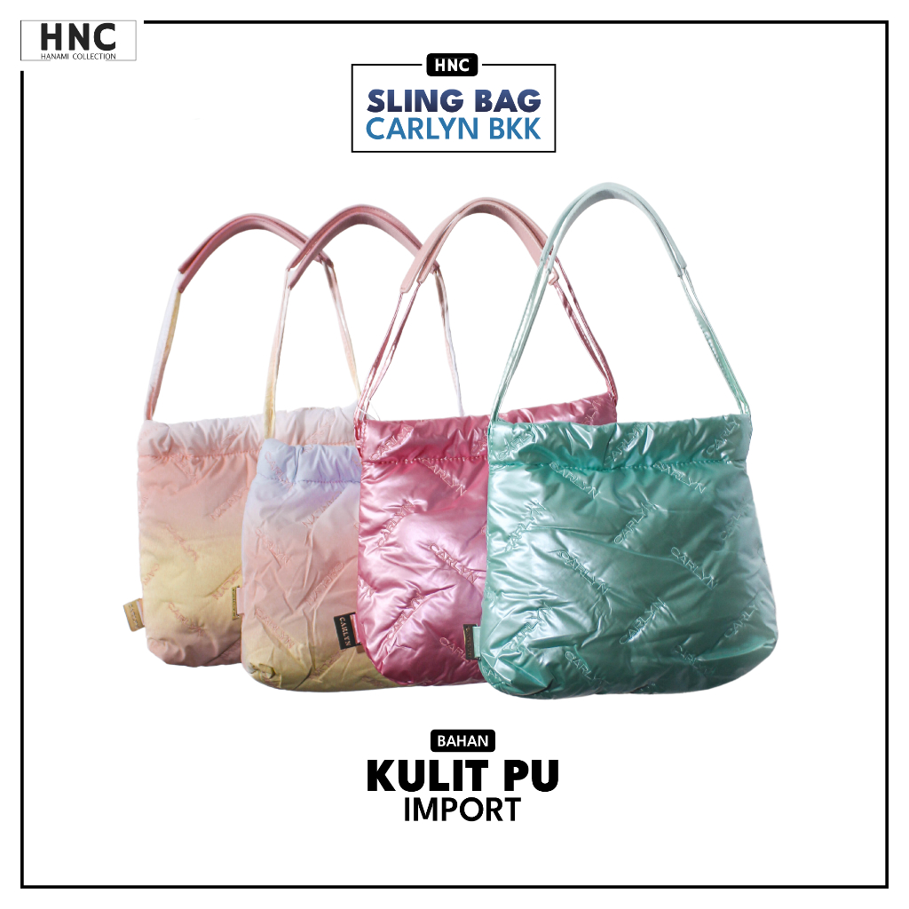 Puffy Bag Carlyn Twee Bubble M Full Emboss Tas Bahu Shoulder Bag Viral Thailand Import Bangkok BKK T