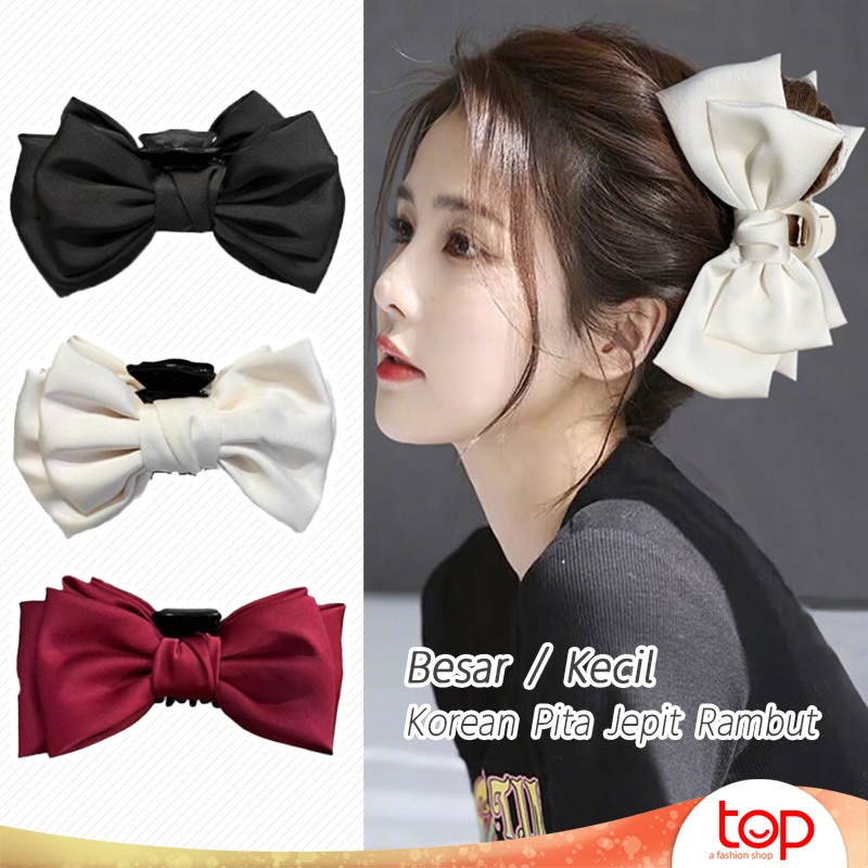 Jepit Rambut Besar Cepol Pita Besar Kecil Aksesoris Rambut Wanita Korean