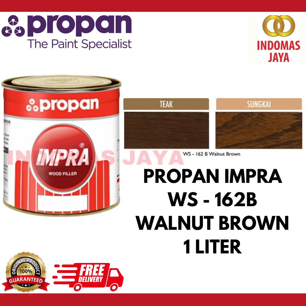 Propan Impra Woodstain Wood Stain WS-162B Walnut Brown 1 Liter