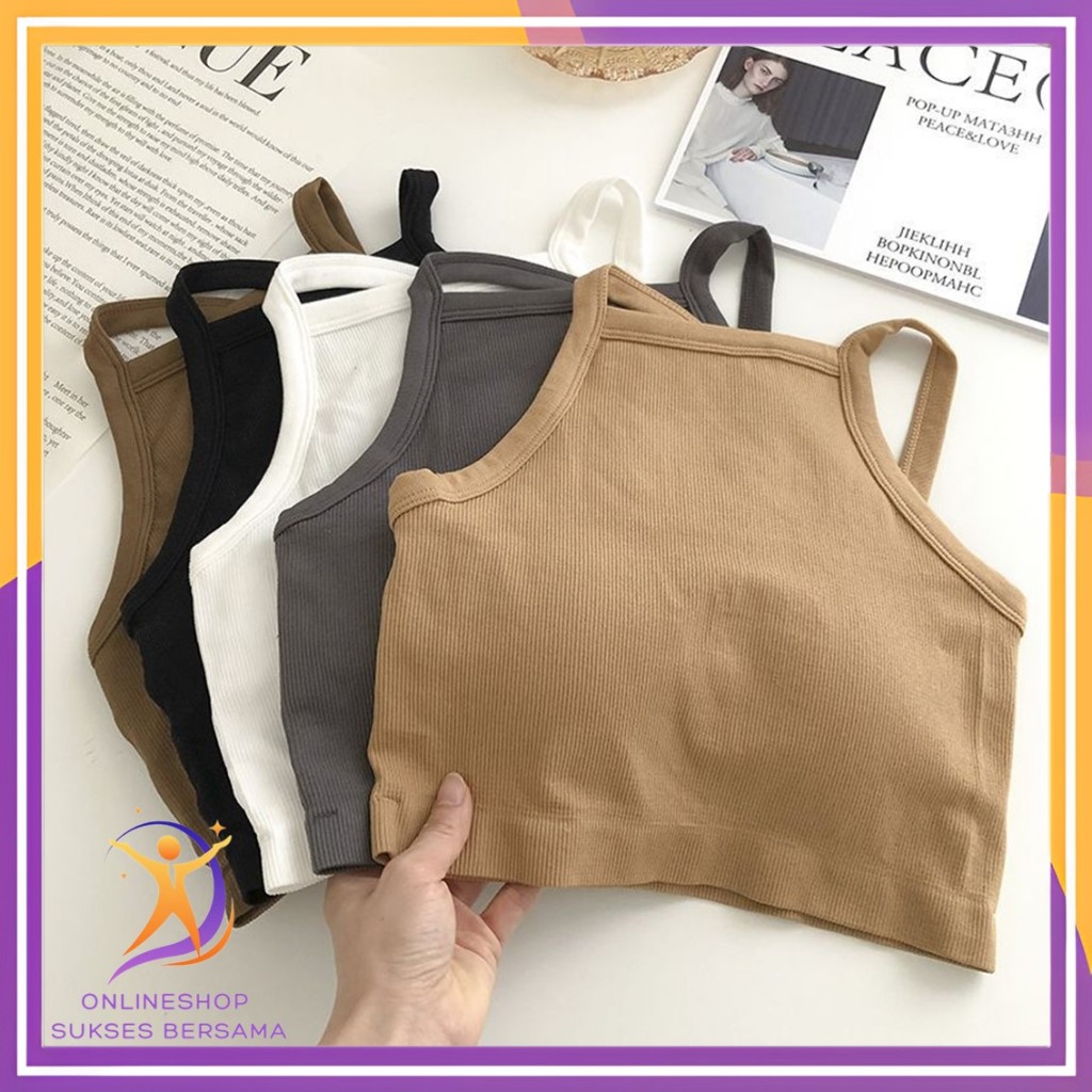 OSB (6560) Tanktop Bra Wanita Tanpa Kawat Bra Fashion Wanita Turtle Neck Sexy Crop Top Elastis Bra C