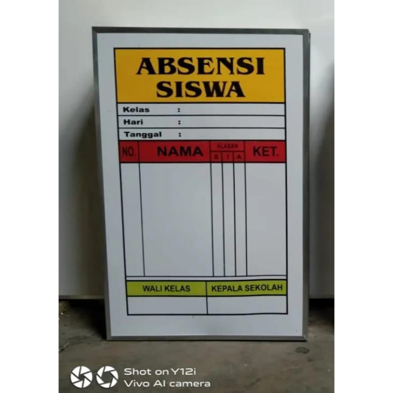 Papan Absensi Kelas Estetik