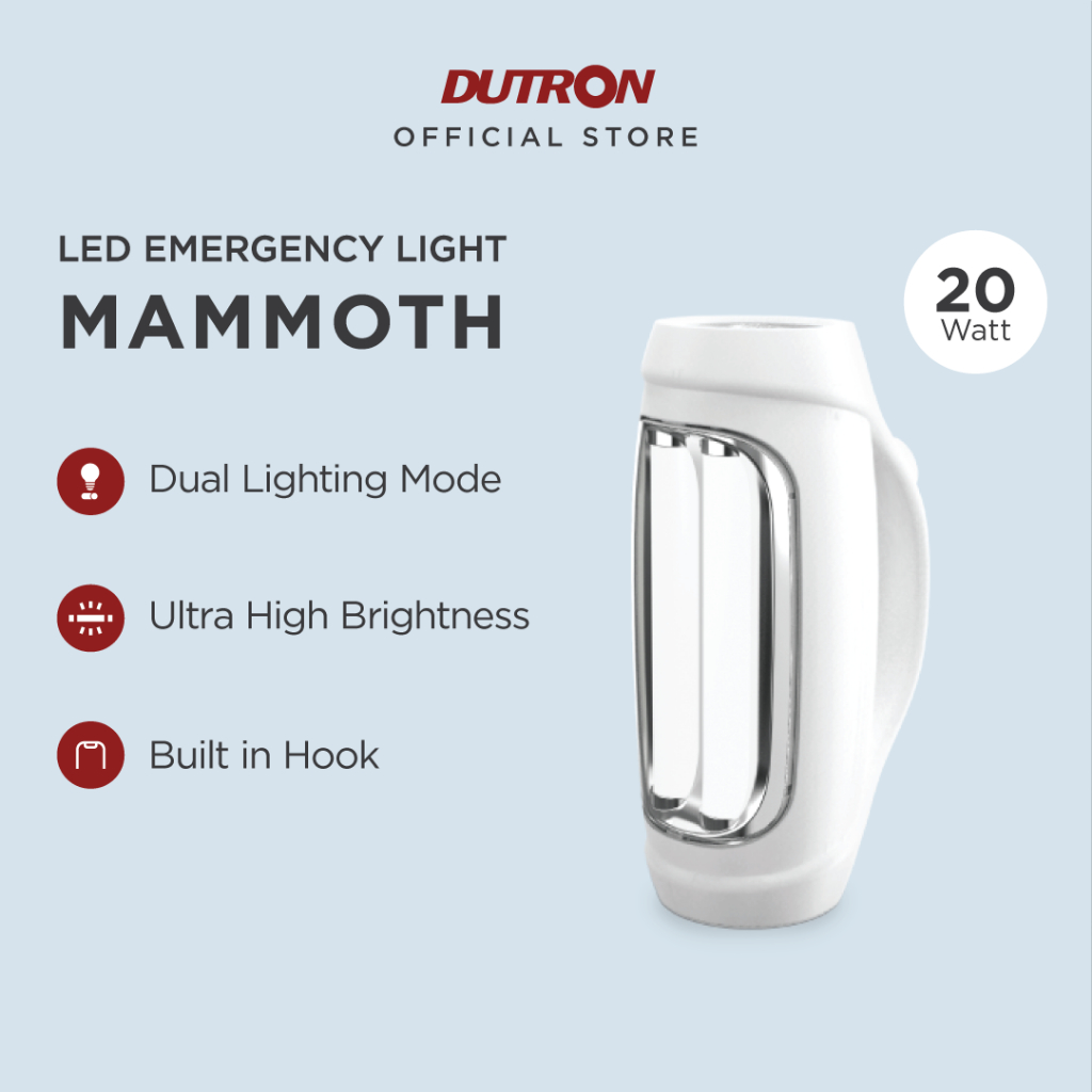 DUTRON Lampu Senter LED Emergency Mammoth / Lampu Darurat Portable 20W