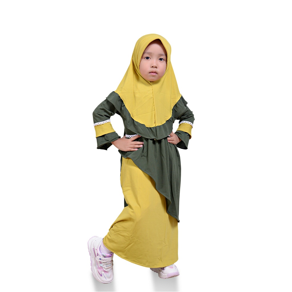 pakaian muslim gamis anak perempuan model terbaru