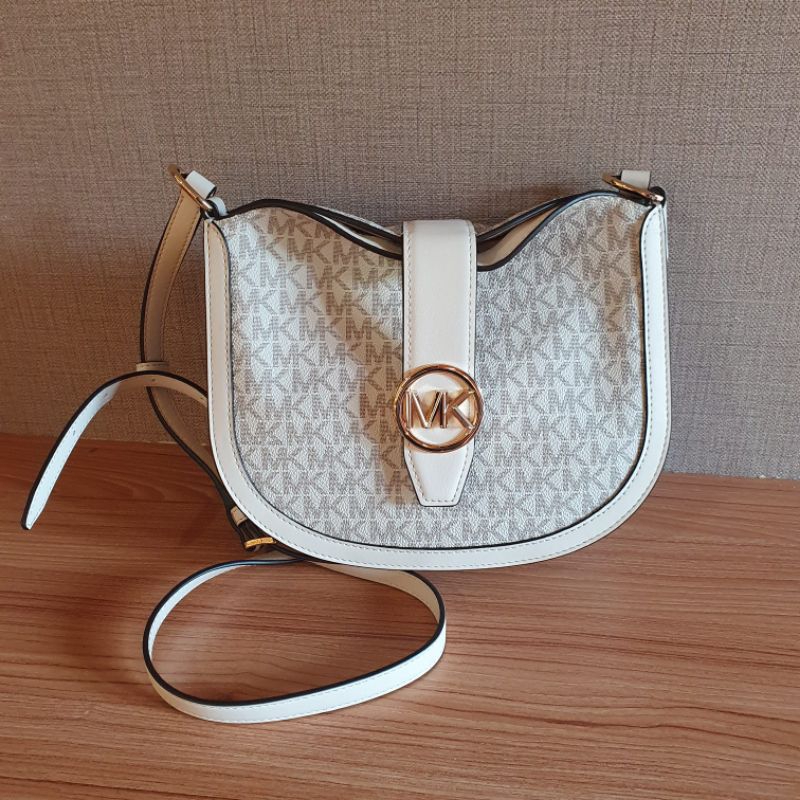 mk Gabby Small Hobo Crossbody Bag cream white n