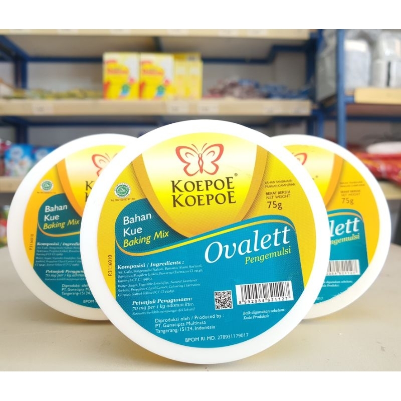 

Ovalet Koepoe Koepoe 75Gr / Pengembang Kue Ovalet 75Gr / Koepoe Ovalet