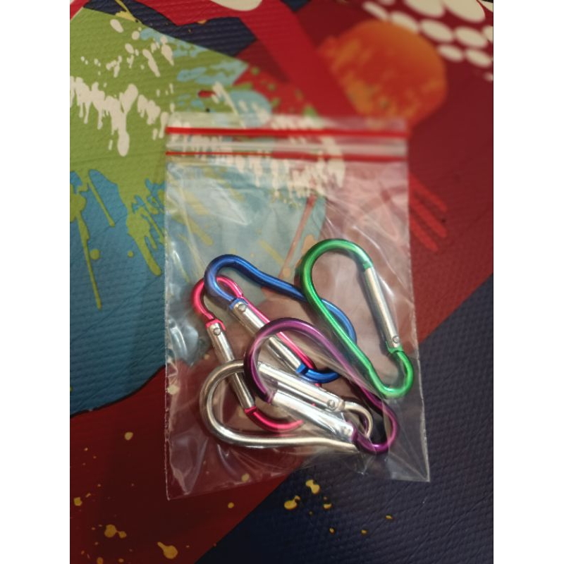 carabiner gantungan kunci kecil isi 5