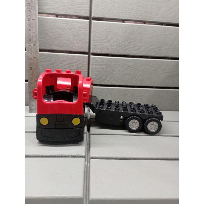 Lego Duplo Semi Truck Flatbed Trailer Vehicle trash car