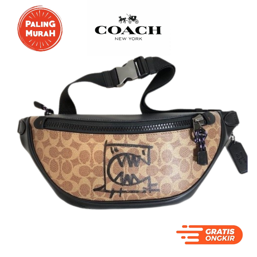 Coach x Rexy monster Waistbag Tas Selempang Pria FREE BOX