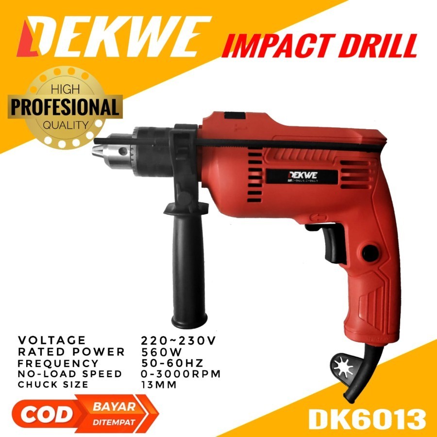 MAKTEC BOR IMPACT LISTRIK 13MM 560W GARANSI RESMI 5THN FULLSET TANGAN BOR LISTRIK READY DEKWE DK6013