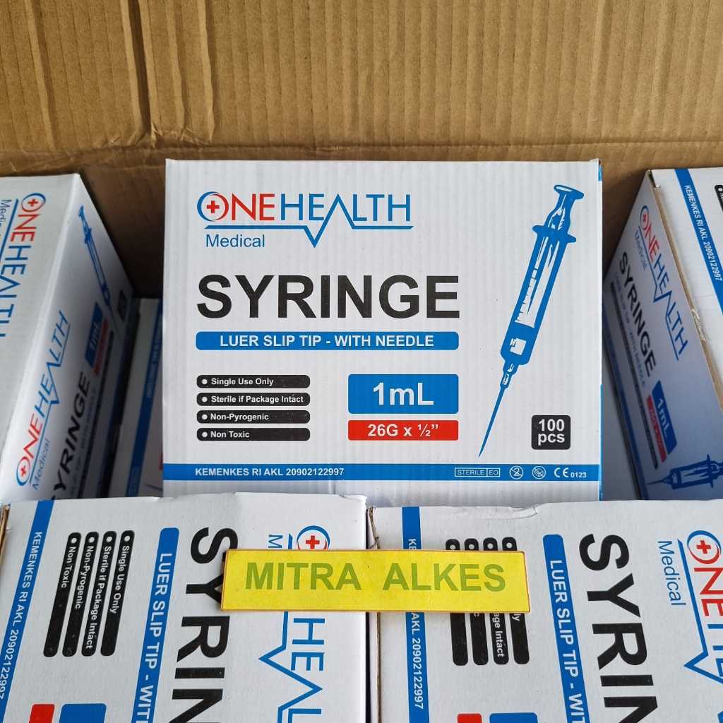 Syringe 1cc ONEHEALTH. Spuit 1 cc 1ml ONE HEALTH. 1 ml OneHealt - OH