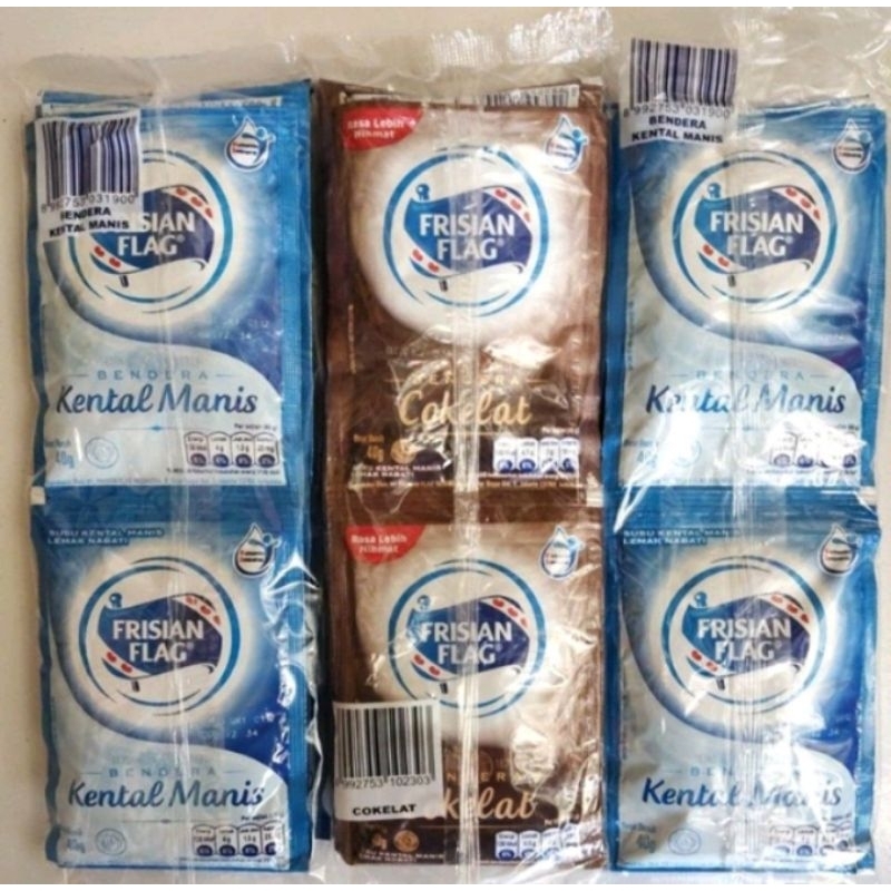 

Frisian Flag Bendera Renceng Putih/Coklat isi 6 sachet 38gr