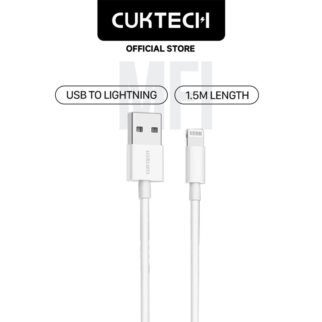 Cuktech Kabel Data USB-A To Lightning MFI Charging Cable