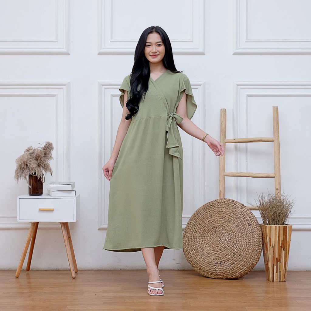Dress Nagita Kimono Crinkle Baju Tidur Wanita Daster Kekinian Remaja Viral