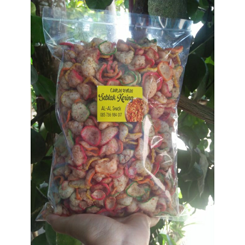 

kerupuk seblak kering , berat 500 gram