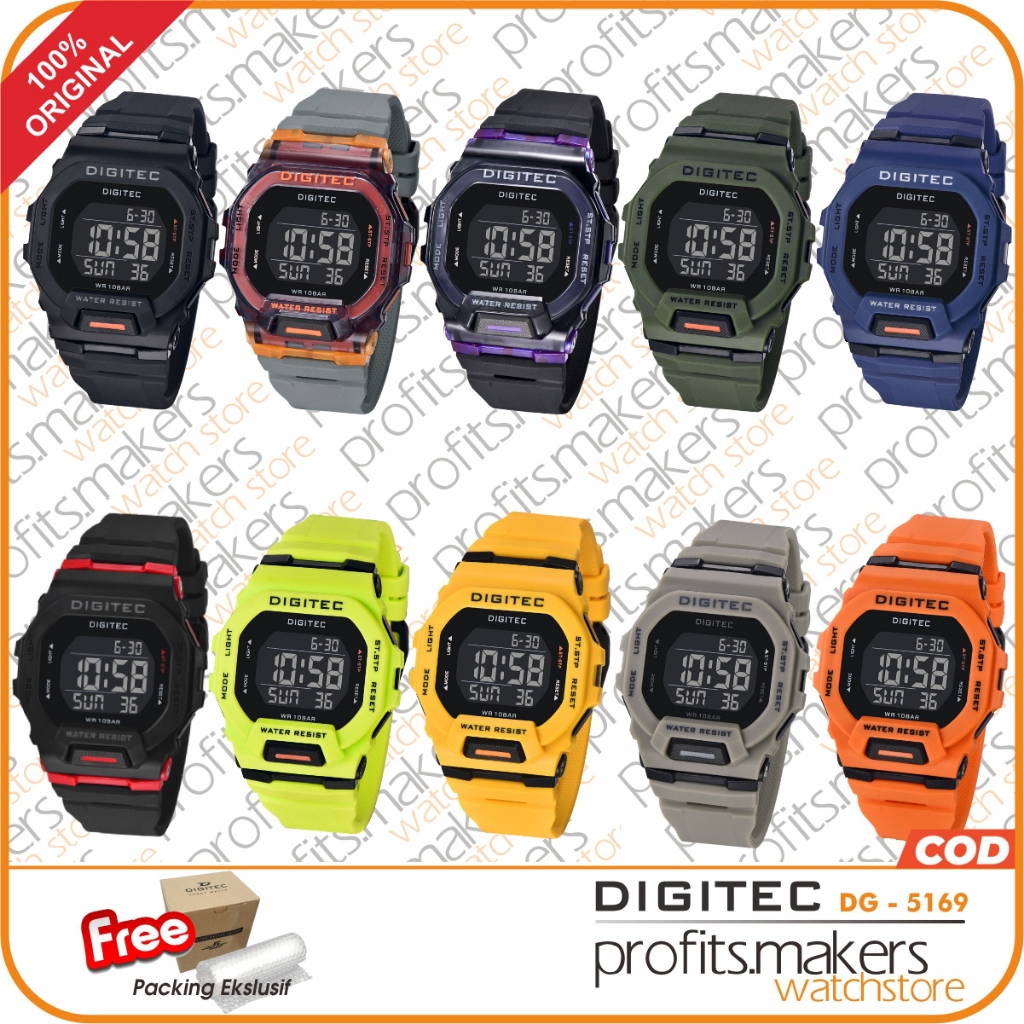 DIGITEC DG 5169 / DG-5169 / DG5169 Digital Watch Jam Tangan ORIGINAL
